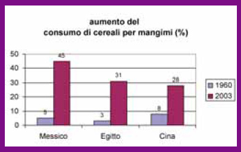 aumento del consumo di cereali per mangimi